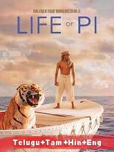 Life of Pi (2012) BRRip Original [Telugu + Tamil + Hindi + Eng] Dubbed Movie Watch Online Free