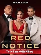 Red Notice (2021) HDRip Original [Telugu + Tamil + Hindi + Eng] Dubbed Movie Watch Online Free